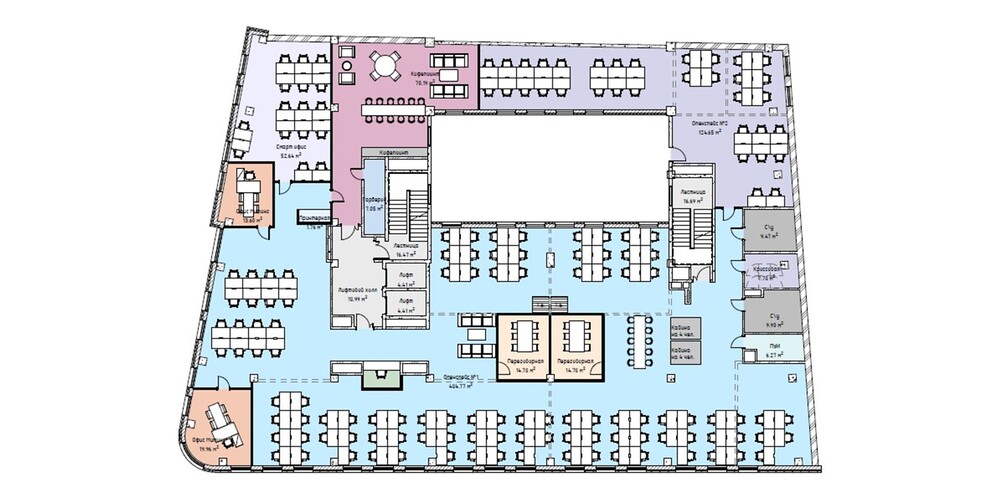 Готовый дизайнерский офис на 415 рабочих места в сервисном офисе SOK рядом с Достоевской