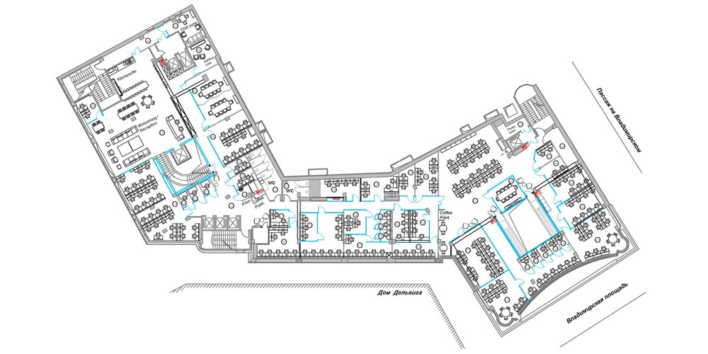 Меблированный офис на 9 рабочих мест (54 кв.м)
